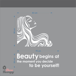 Beauty Begins The Moment You Decide To Be Yourself Wall Sticker