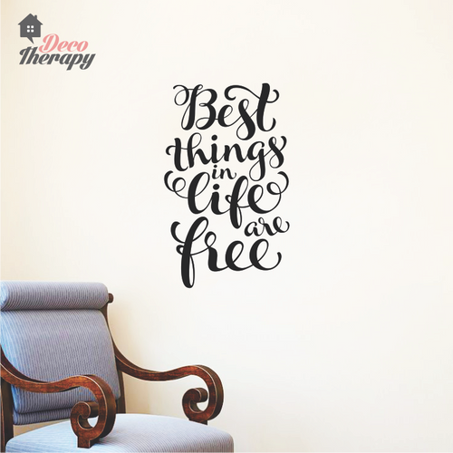 Best Things In Life Are Free Wall Sticker