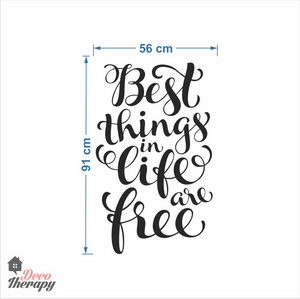Best Things In Life Are Free Wall Sticker