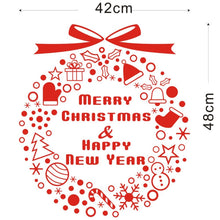 Load image into Gallery viewer, Christmas Wreath Snowflakes Wall Sticker