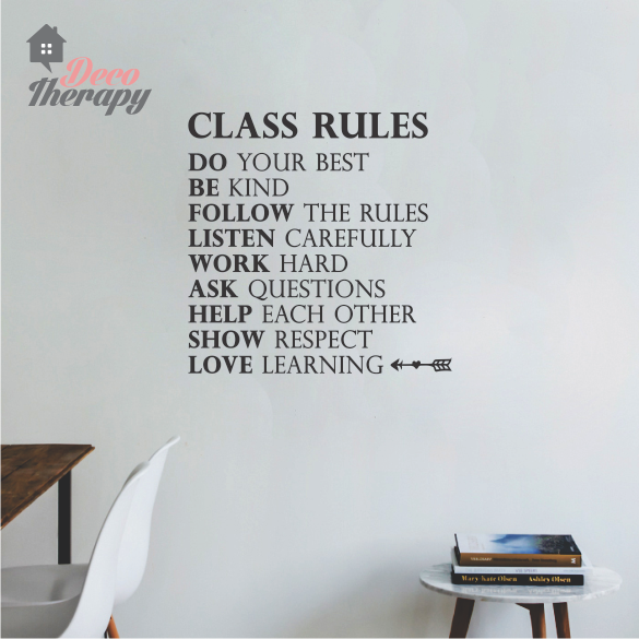 Class Rules Wall Sticker