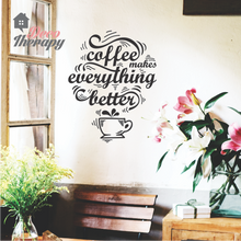 Load image into Gallery viewer, Coffee Makes Everything Wall Sticker