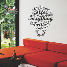 Load image into Gallery viewer, Coffee Makes Everything Wall Sticker