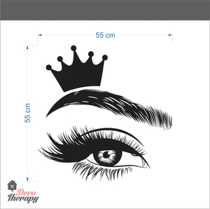 Crown Lashes & Brows Wall Sticker