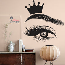 Load image into Gallery viewer, Crown Lashes &amp; Brows Wall Sticker