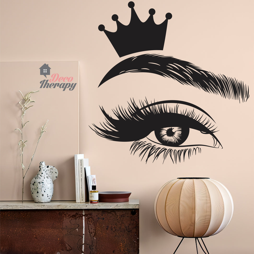 Crown Lashes & Brows Wall Sticker