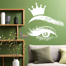 Load image into Gallery viewer, Crown Lashes &amp; Brows Wall Sticker