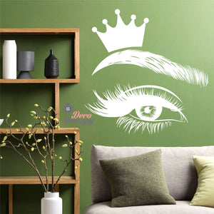 Crown Lashes & Brows Wall Sticker