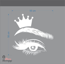 Load image into Gallery viewer, Crown Lashes &amp; Brows Wall Sticker