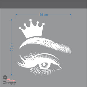 Crown Lashes & Brows Wall Sticker