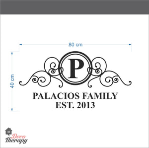 Customized Family Name V1 Design Wall Sticker