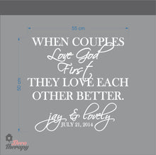 Load image into Gallery viewer, Customized Name When Couples Love God First Design Wall Sticker