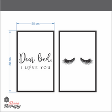 Load image into Gallery viewer, Dear Bed I love You Wall Sticker