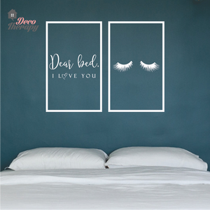 Dear Bed I love You Wall Sticker