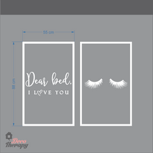 Load image into Gallery viewer, Dear Bed I love You Wall Sticker