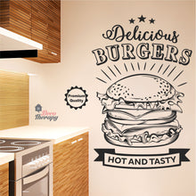 Load image into Gallery viewer, Delicious Burgers Hot and Tasty Wall Sticker