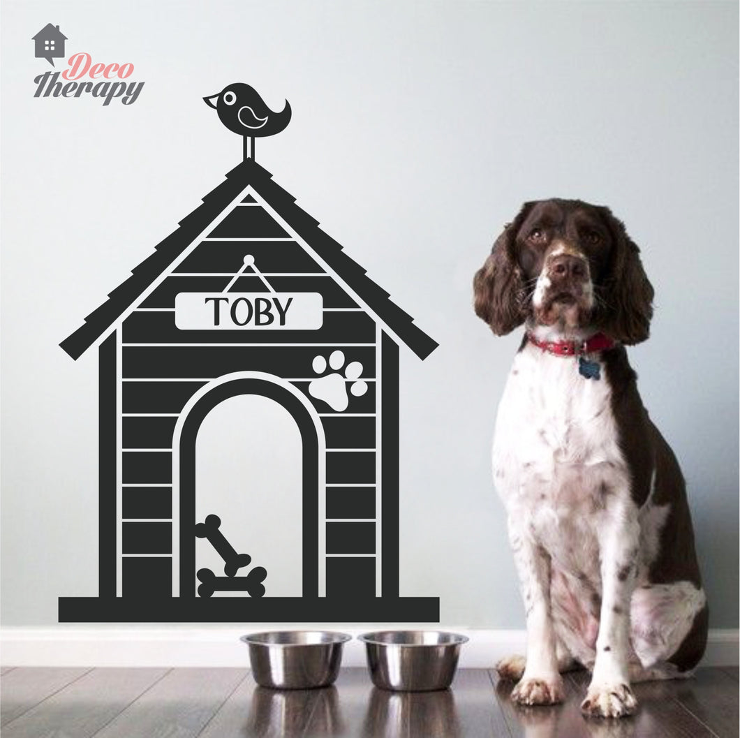 Dog House Personalized Name Design Wall Sticker