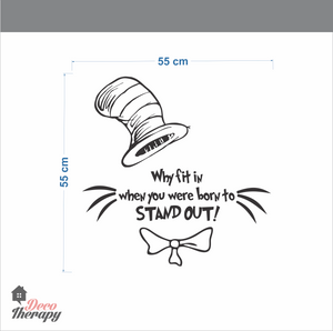 Dr Seuss Born To Standout Wall Sticker