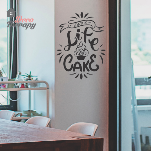 Enjoy Life Eat Cake Wall Sticker