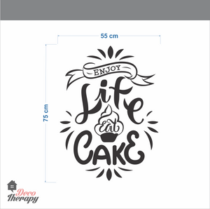 Enjoy Life Eat Cake Wall Sticker