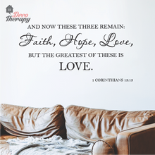 Load image into Gallery viewer, Faith Hope Love V1 Wall Sticker