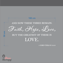 Load image into Gallery viewer, Faith Hope Love V1 Wall Sticker