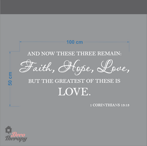 Faith Hope Love V1 Wall Sticker