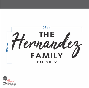 Customized Family Name V3 Design Wall Sticker