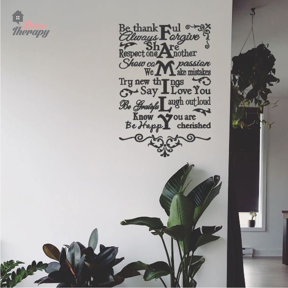 Family Rules Always Forgive Wall Sticker