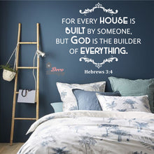 Load image into Gallery viewer, For Every House Is Built Wall Sticker