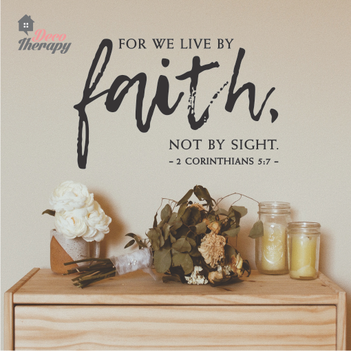 For We Live By Faith Wall Sticker