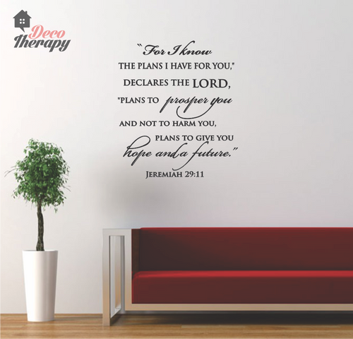 For I Know The Plans V1 Wall Sticker