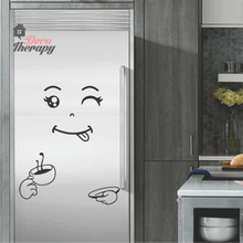 Load image into Gallery viewer, Fridge Decal - Happy Coffee Face Wall Sticker
