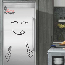 Load image into Gallery viewer, Fridge Decal - Happy To Eat Face Wall Sticker