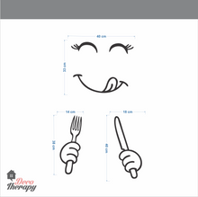 Load image into Gallery viewer, Fridge Decal - Happy To Eat Face Wall Sticker