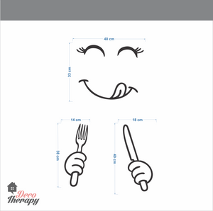 Fridge Decal - Happy To Eat Face Wall Sticker