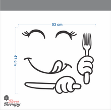 Load image into Gallery viewer, Fridge Decal - Happy To Eat Face Wall Sticker