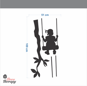 Girl Swing Wall Sticker