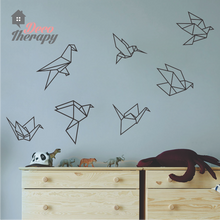 Load image into Gallery viewer, Geometric Origami Birds Wall Decal