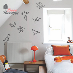 Geometric Origami Birds Wall Decal