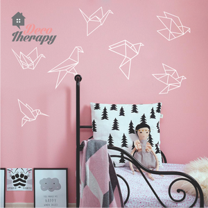 Geometric Origami Birds Wall Decal