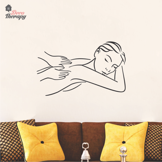 Girl Beauty Massage Wall Sticker