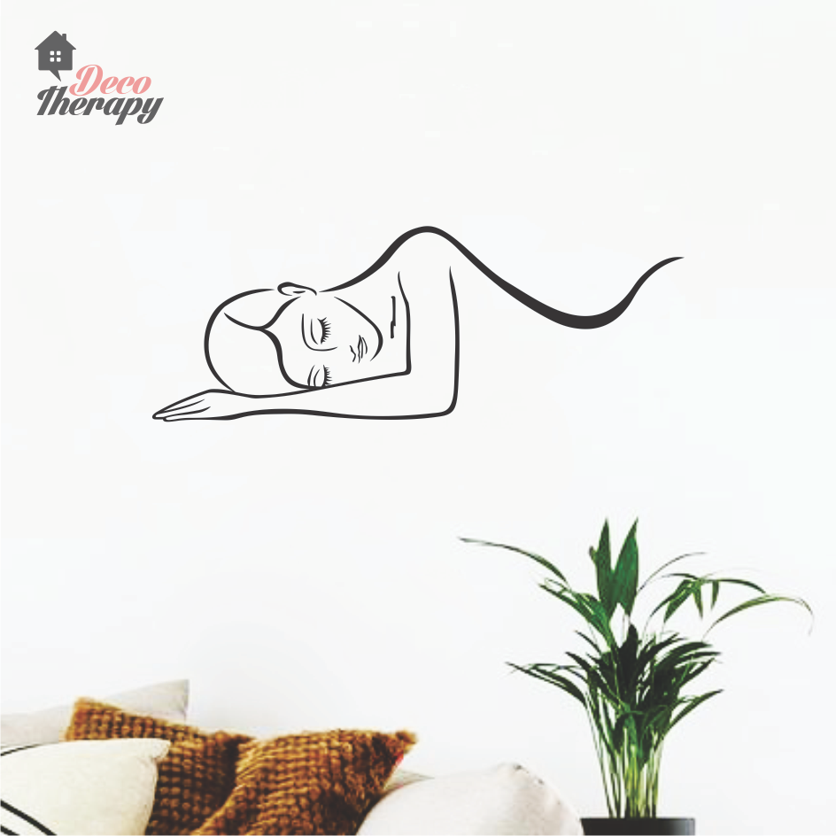 Girl On Beauty Relaxation Wall Sticker