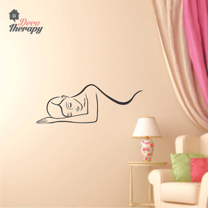 Girl On Beauty Relaxation Wall Sticker