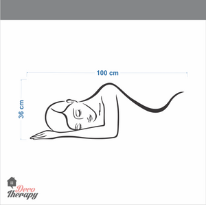 Girl On Beauty Relaxation Wall Sticker