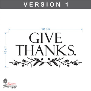 Give Thanks V1 Wall Sticker