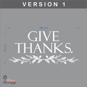 Give Thanks V1 Wall Sticker