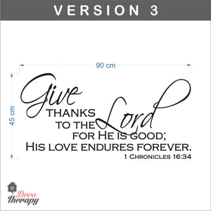 Give Thanks V3 Wall Sticker