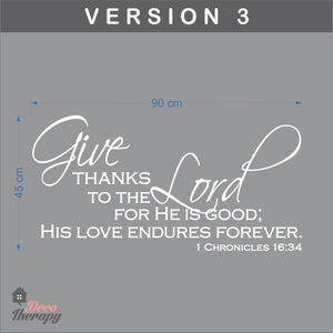 Give Thanks V3 Wall Sticker