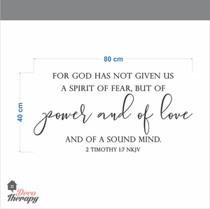 God Has Given Us Power And Love Timothy